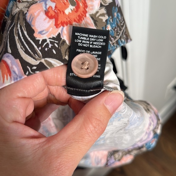 Rebecca Taylor Open Back Floral Ruffle Sleeve Penelope Dress - 6 - Picture 10 of 11